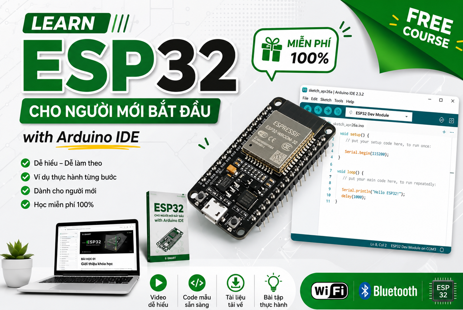 ESP32 cho người mới bắt đầu (Miễn phí)