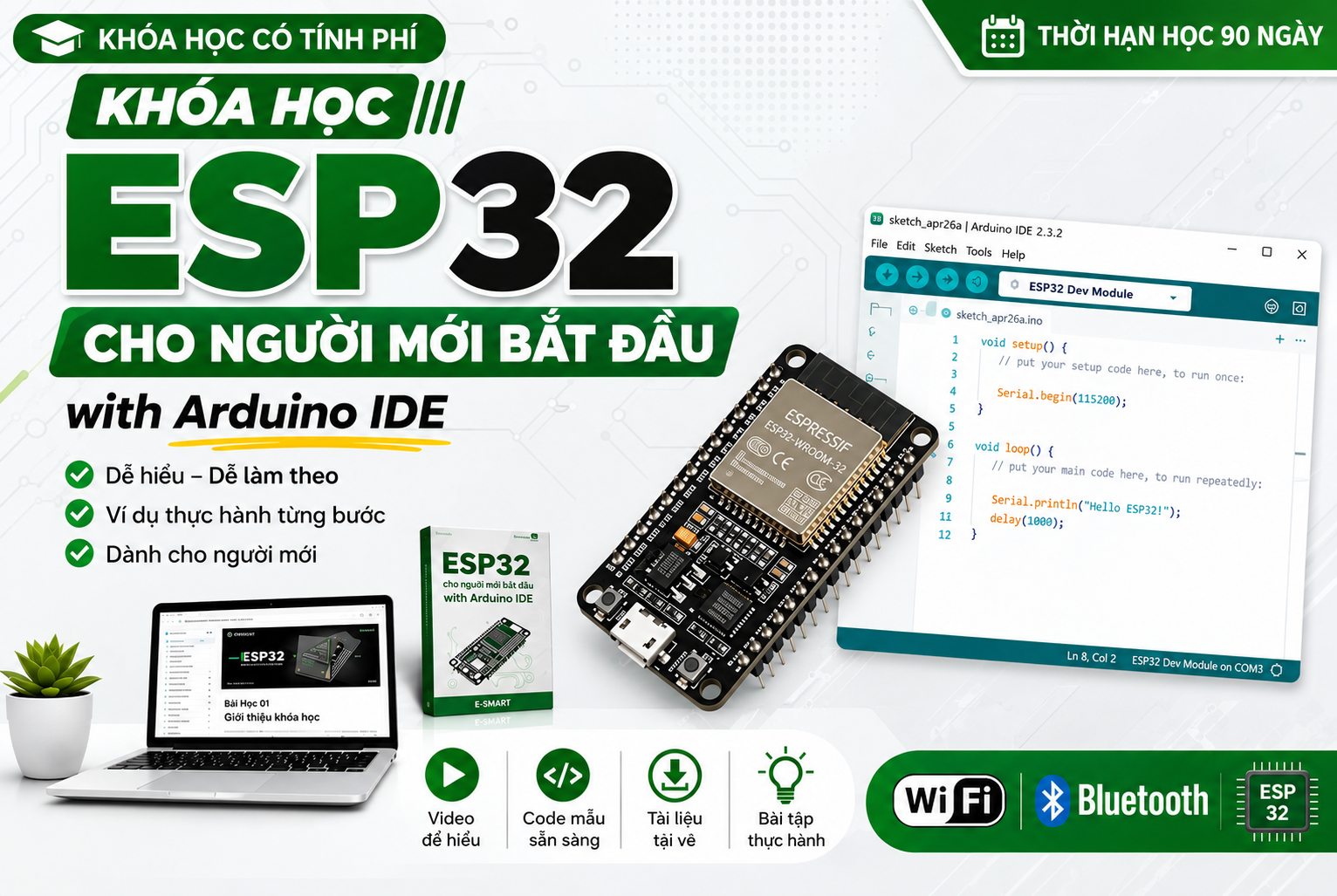 Khóa học esp32 cho người mới bắt đầu